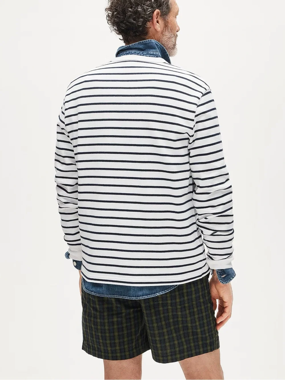 J. Crew Long-sleeve Crewneck in Striped Maritime Jersey Size XL NWT $98 CR195